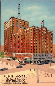 New Orleans, LA Jung Hotel Canal Street Postcard Linen Era - Picture 1 of 2