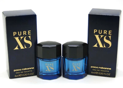 PURE XS por Paco Rabanne 0,20 oz, 6 ml Eau De Toilette Splash para hombres (lotes de 2) Foto 1 de 3