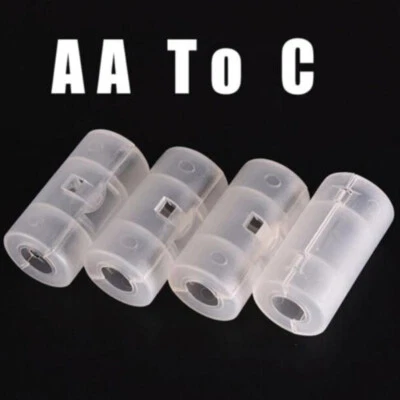 AA To C Size Battery Converter Adapto/Adapter Case Holder Storage Box Plastic - Image 1 of 4