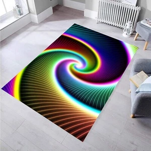 Vortex Illusion 3D Rug ,Fan Rug, Area Rug, Non Slip Floor Carpet, Modern Rug,4 - Picture 1 of 7