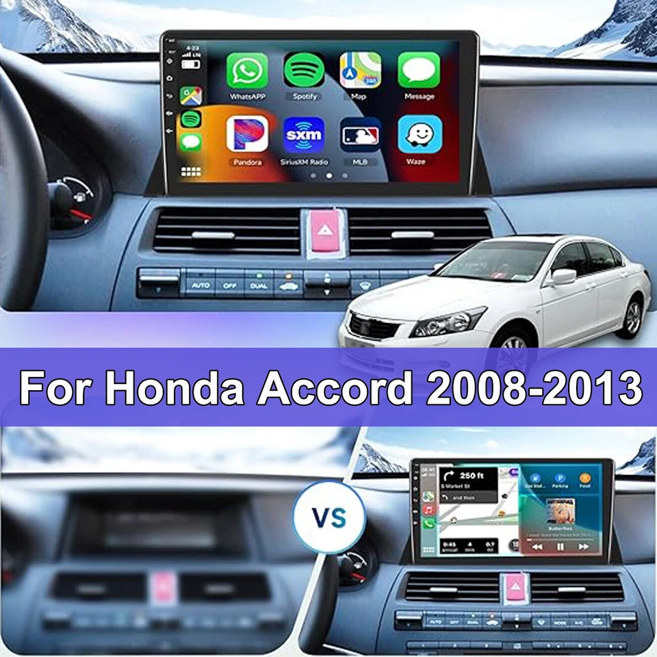 Apple Carplay For Honda Accord 2008-2012 Radio Stereo Navigation Backup Camera - Image 1 of 4