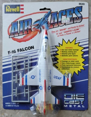 Vintage New 1990 Revell Air Aces Diecast USAF F-16 Falcon Military Fighter 8640 - Image 1 of 4