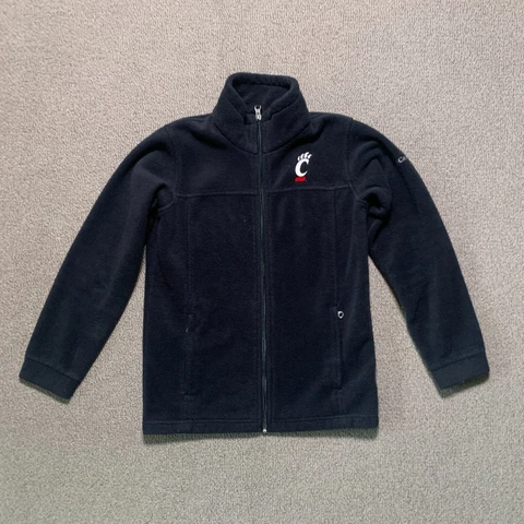 Cincinatti Bearcats Jacket Youth M Flanker Black Full Zip Plush Fleece Columbia Cover