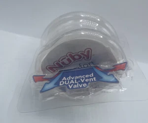 NUBY Comfort Replacement Nipples Advanced DUAL- Vent Valve 6+m Fast Flow - Picture 1 of 7