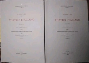 D'Ancona ORIGINI DEL TEATRO ITALIANO vol. 1 e 2 ed. Bardi 1996 - Foto 1 di 1
