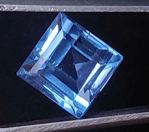 Natural 10 Ct EGL Certified Brazilian Radient Cut Ocean Blue Aquamarine Gemstone - Picture 1 of 7
