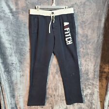 Mens Abercrombie And Fitch Sweatpants Navy Cream Large 32x30