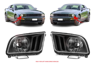 Para Ford MUSTANG 2007-2009 Nuevo Faro Delantero Lámpara H13 Par Set LHD Ee.uu. - Imagen 1 de 4