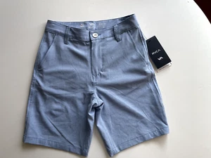 NWT Boy's RVCA Light Blue Flat Front Hybrid Walking Shorts Size 24 - Picture 1 of 4
