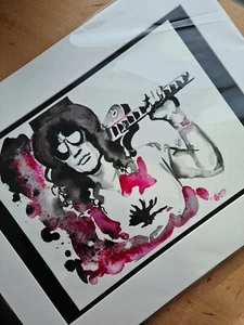 Slash Guns N Roses Snakepit Acrylic Ink Painting Wall Art Original Man Cave - Picture 1 of 3