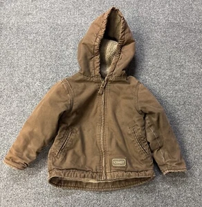 CE Schmidt Workwear Toddler 4T Brown Sherpa Lined Work Wear Hooded Barn Heavy - Picture 1 of 7
