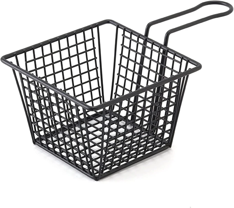 Mini Cestino per Patatine Quadrato, Tavolo per Patatine Fritte in Metallo Che Se - Immagine 1 di 4