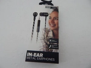 Nuevos auriculares de metal Altec Lansing con control de música y micrófono negros - Imagen 1 de 7