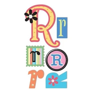 Sandylion Essentials MONOGRAM R 3D Stickers - 6 pcs - Picture 1 of 1