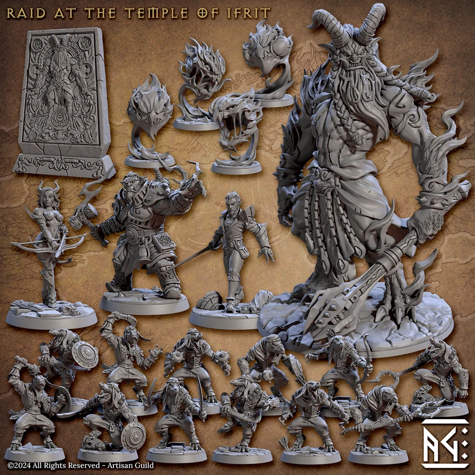 Artisan Guild Miniature D&D/wargames Temple of Ifrit in resina 3d print
