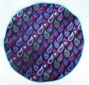 Lord R Colton Masterworks Pocket Round Capri Black & Green Silk - $75 Retail New - Picture 1 of 2