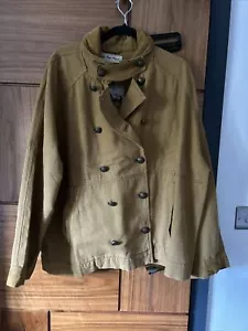 We the Free People Viva Surplus Jacket Peacoat Dark Tan Cord trim L New no tag - Picture 1 of 10