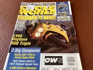 VINTAGE CYCLE WORLD MOTORCYCLE MAGAZINE MARCH 1995 TRIUMPH DAYTONA 900 - Picture 1 of 2