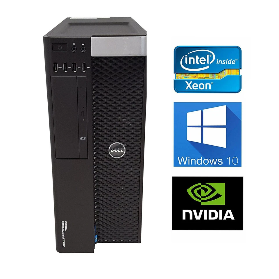 DELL T3600 Workstation E5-1650 64GB Quadro K4000 512GB SSD 1TB SATA - Image 1 of 4