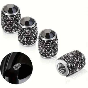4pcs/set Rhinestone Crystal Tire Valve Caps, Universal Fit, Durable Aluminum All - Picture 1 of 1