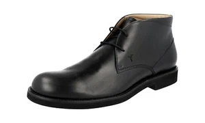 TOD'S Leather Desert Ankle Half Boots Booties Shoes Black - NEW - Picture 1 of 11