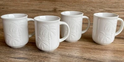 Juego de 4 tazas de té taza de café en relieve árbol Palm Springs casual Settings by Oneida Foto 1 de 4