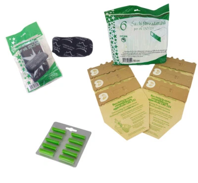 GECASA SRL FOLLETTO VK130 131 6 SACCHETTI + FILTRO CARBONI + 10 PROFUMI ADATTABILI VORWERK