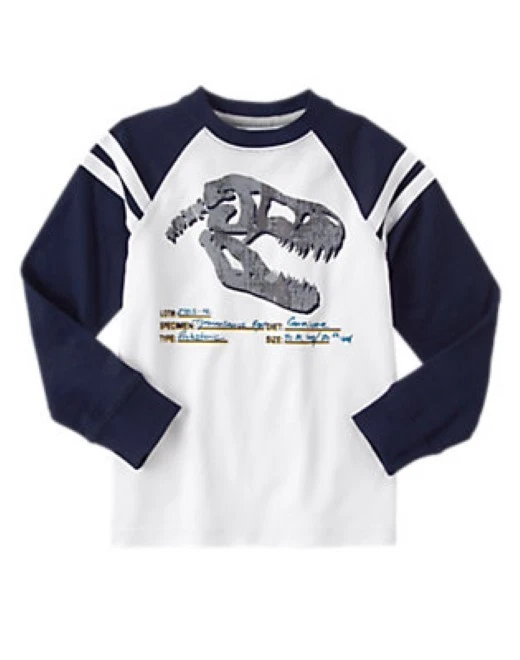 NWT Gymboree T-Rex Tyrannosaurus Rex Dinosaur Dino Long Sleeves Tees Shirt 8 10 - Image 1 of 1
