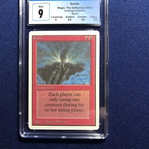 MTG Unlimited Smoke CGC 9  MINT (with 9.5 corners and edges) 1993 - Picture 1 of 2