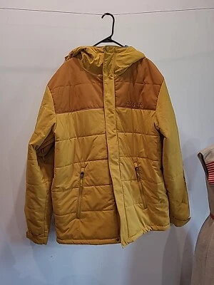 Marker Mustard Yellow Brown Ski Snow Coat Jacket Size Xlarge Recco  - Image 1 of 4