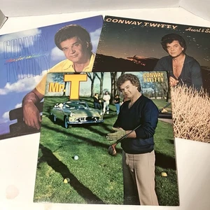 Conway Twitty 3 Album Lot Chasin Rainbows Mr. T Heart & Soul Country Music 80s - Picture 1 of 13