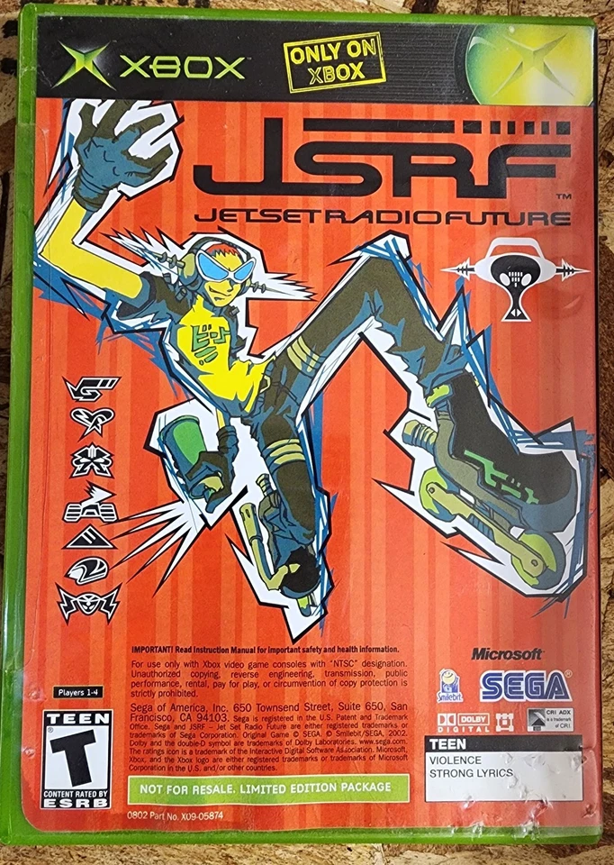 ORIGINAL AUTHENTIC XBOX SEGA GT 2002/JSRF JET SET RADIO FUTURE SEALED UNOPENED - Image 1 of 4