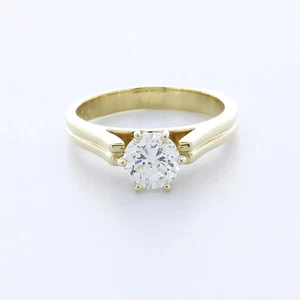 18K Gold Solitär Verlobungsring klassisch 1,43 ct rund Lab-gezüchtet Diamant G VS1 - Bild 1 von 5