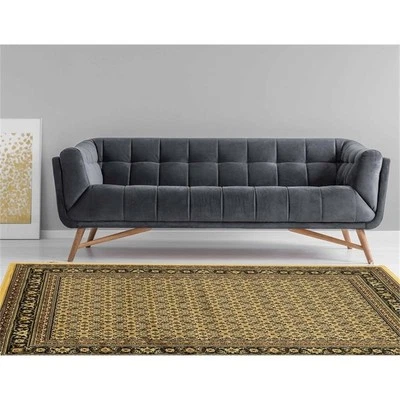 Riverbay Furniture Transitional Polypropylene 5'x7'3" Rug in Cream and Black