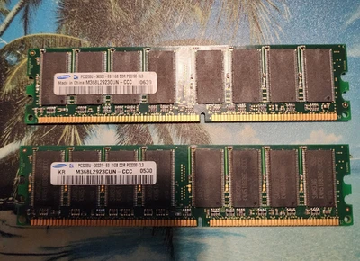 SAMSUNG M368L2923CUN-CCC 2GB (2 X 1GB) RAM MEMORY - PAIR - Image 1 of 2