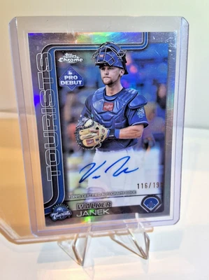 WALKER JANEK 2025 TOPPS CHROME PRO DEBUT AUTOGRAPH REFRACTOR AUTO #/199 ASTROS - Image 1 of 2