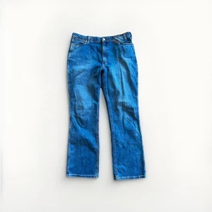 Wrangler + STAUD Jeans The Staud Straight Denim Blue 32x32 Mid Wash - Picture 1 of 8