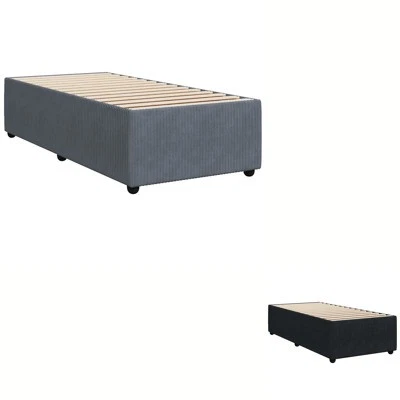 Bed Frame Slat Mattress Base Wooden Bedstead Bedroom Furniture Velvet vidaXL - image 1 of 3