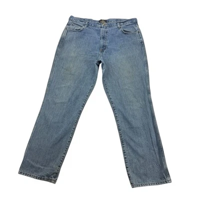 RedHead Jeans Mens 38 X 32 Blue Denim Relaxed Straight Leg Mid Rise Distressed - Image 1 of 4