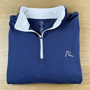 Rhoback Mens Performance 1/4 Zip USA American Flag Admiral Navy Men’s Large L - Picture 1 of 9