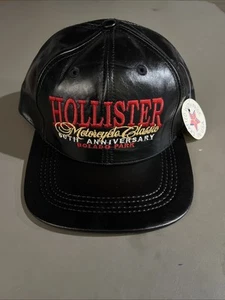 Vintage Hollister Motorcycle Classic Leather Snapback 50th Anniv Bolado Park - Picture 1 of 6