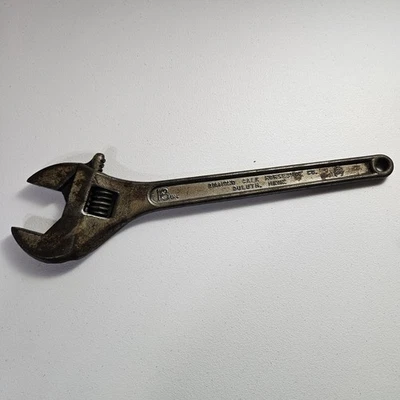 Llave ajustable vintage Diamond Calk Horseshoe Co Diamalloy 18" DULUTH EE. UU. Foto 1 de 4