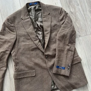 $ 998 Polo Ralph Lauren RL67 Fischgrät Tweed Wolle Sport Mantel Jacke Herren 44R - Bild 1 von 15