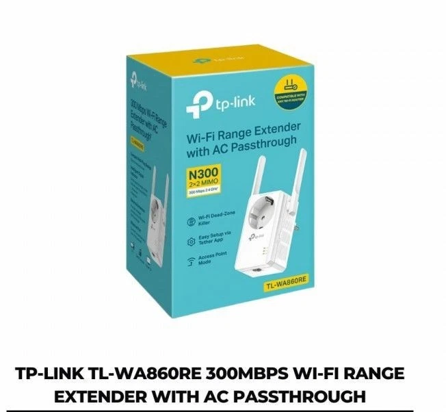 x Pocket Range Extender N 300Mbps con presa passante TP-LINK TL-WA860RE - Immagine 1 di 1
