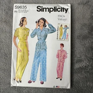 Simplicity S9635 1940s Vintage Lounge Pajamas Sewing Pattern Size 14-22 UNCUT - Picture 1 of 6