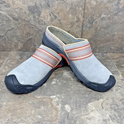 Ryka Nitracel Trek Clogs Comfort Walking Shoes Slip On Slide Gray Suede Size 8M - Image 1 of 4