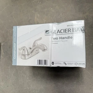 Glacier Bay Constructor 4 Zoll Mittelset Low-Arc Badarmatur - Nickel gebürstet - Bild 1 von 2