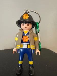 Playmobil Fire Officer / Fireman / Emergency Service Figure Keyring/Bag Clip - Picture 1 of 13