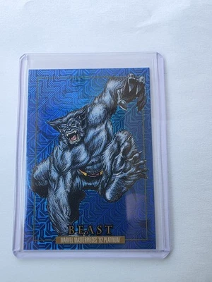 Beast - 2024 Upper Deck Marvel Masterpieces '92 Platinum Blue Traxx #7 - Card - Image 1 of 2