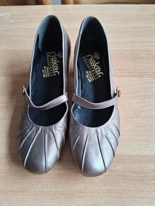 Damenschuhe, Pumps, Rieker, silber- bis goldfarben, Gr. 39, Nr. 181 - Bild 1 von 6